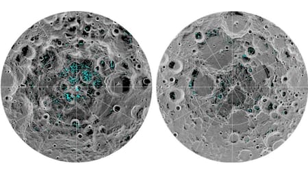 Confirman la presencia de hielo en la superficie de la luna
