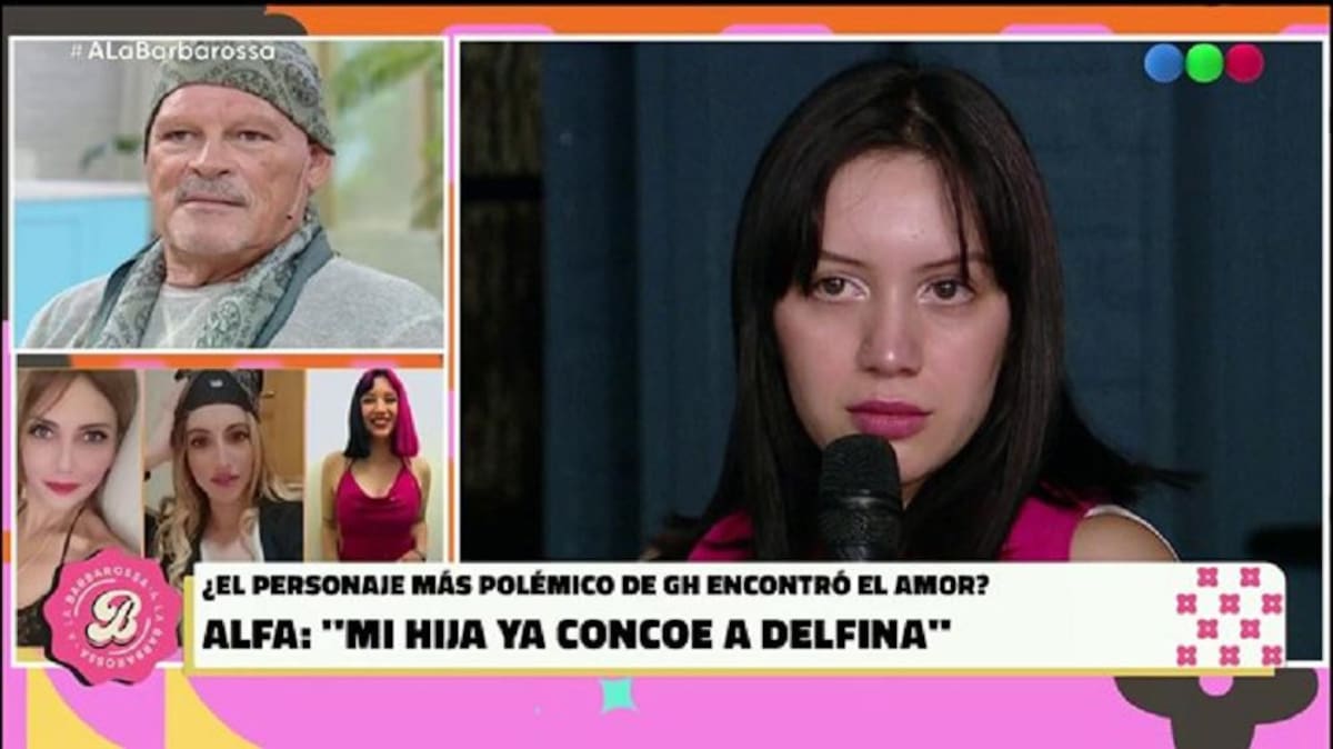 Delfina de novia con Alfa. Foto: captura Telefe.