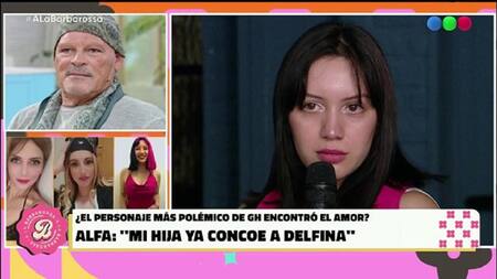 Delfina de novia con Alfa. Foto: captura Telefe.