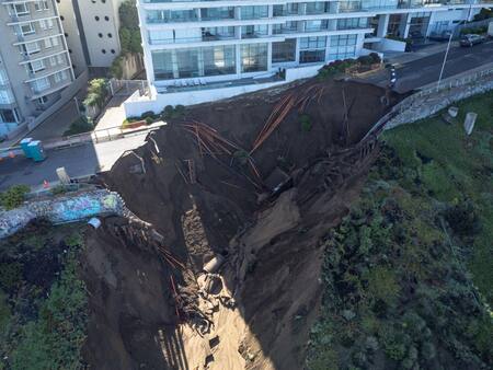 Socavón en Chile. Foto: EFE