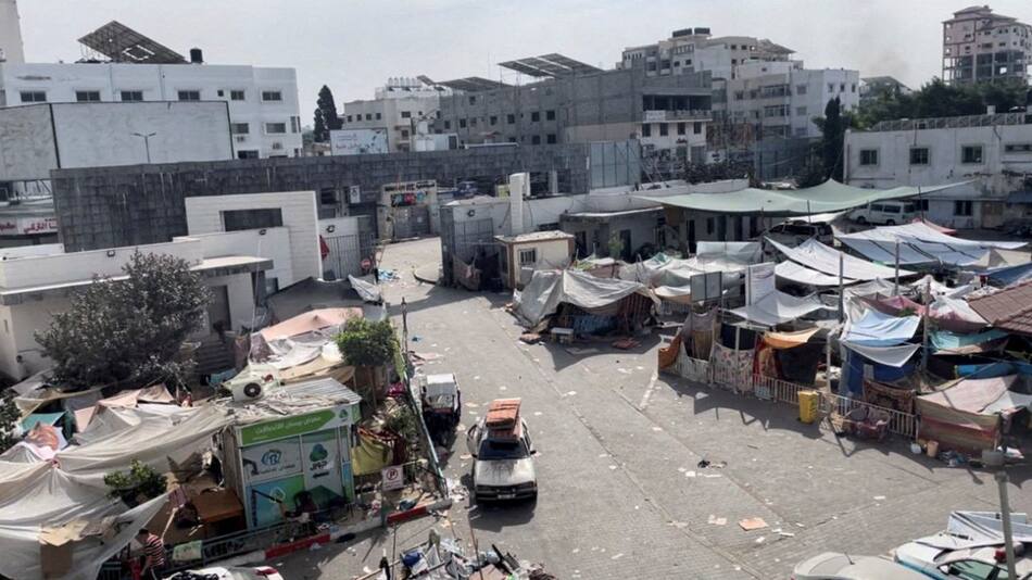 Ofensiva de Israel en el Hospital al Shifa de Gaza. Foto: REUTERS.