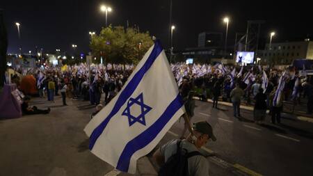 Protestas en Israel contra Benjamin Netanyahu. Foto: EFE.