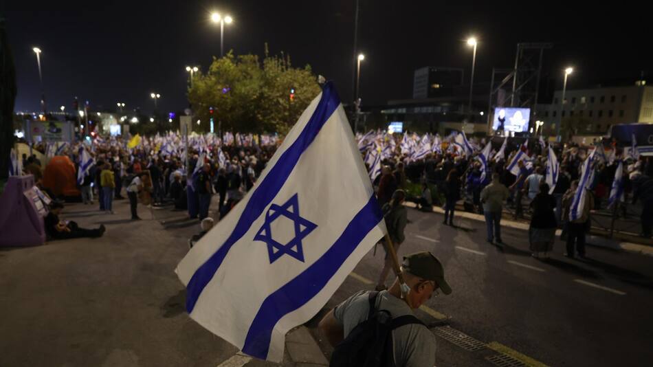 Protestas en Israel contra Benjamin Netanyahu. Foto: EFE.