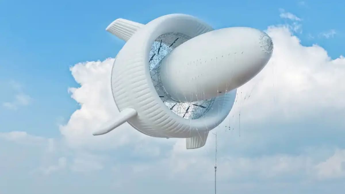 Turbina eólica voladora de China.