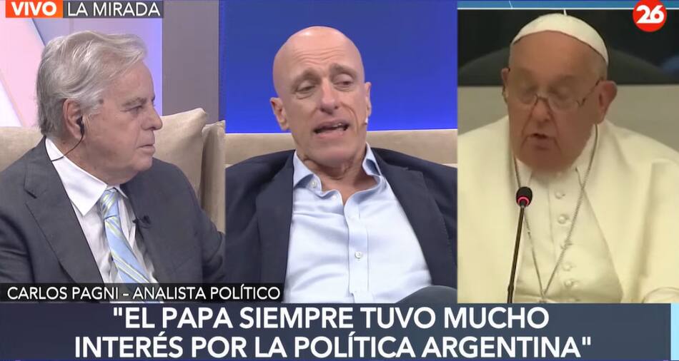 Carlos Pagni en La Mirada, de Roberto y Javier García. Foto: Canal 26