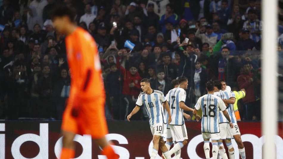 Triunfo Selección Argentina Sub 20 vs. Uzbekistán. Foto: Reuters.