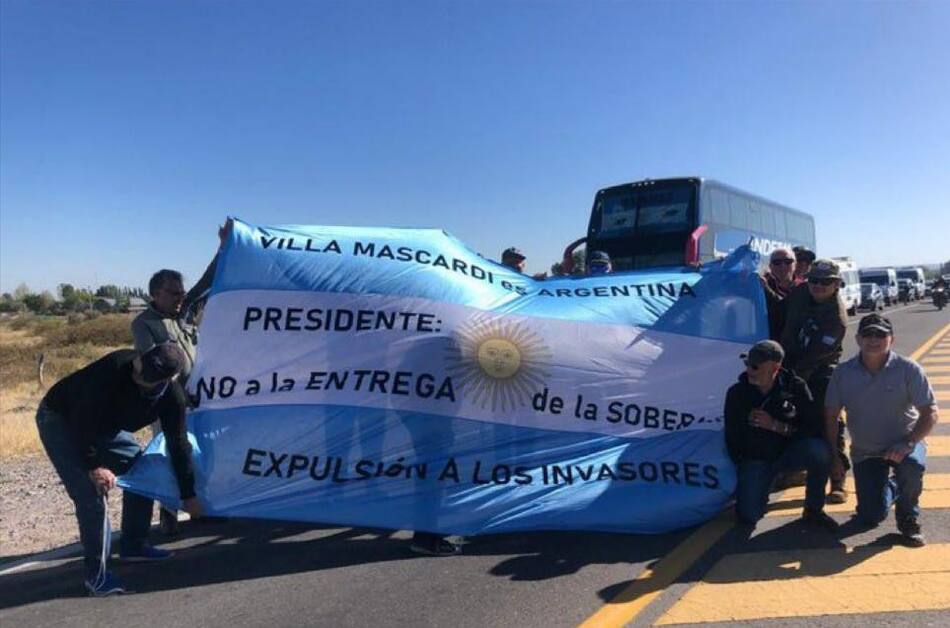 Caravana contra la sesión de tierras a mapuches en Mendoza_Twitter/Mendozatoday