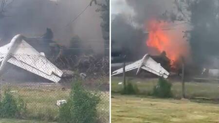 Despistó y chocó un avión en San Fernando. Foto: X @emekavoces