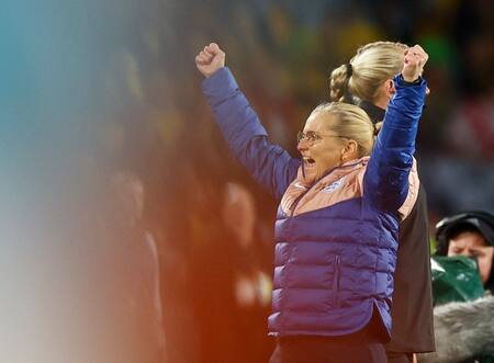 Sarina Wiegman, entrenadora del Seleccionado inglés femenino. Foto: REUTERS.