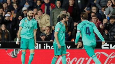 Festejo del Real Madrid ante el Valencia por la Liga Santander, REUTERS