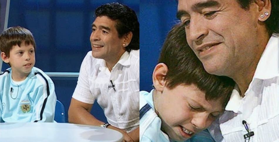 Mariano Sinito y un recuerdo inolvidable con Diego Maradona. Fotos: captura