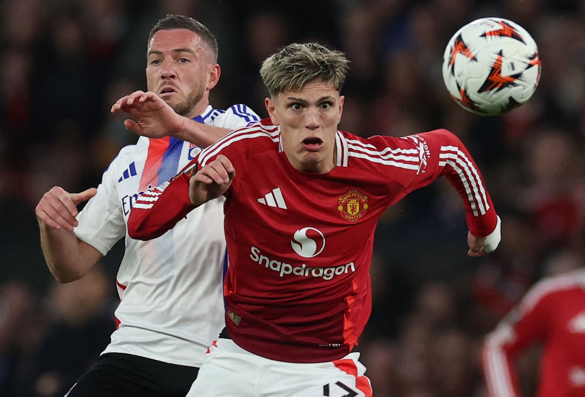 Alejandro Garnacho en el Manchester United. Foto: REUTERS.
