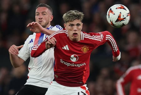 Alejandro Garnacho en el Manchester United. Foto: REUTERS.
