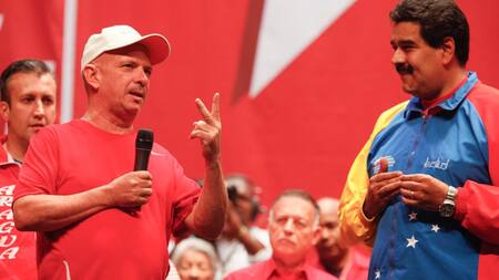 Pollo Carvajal y Nicolás Maduro, Venezuela. Foto: EFE