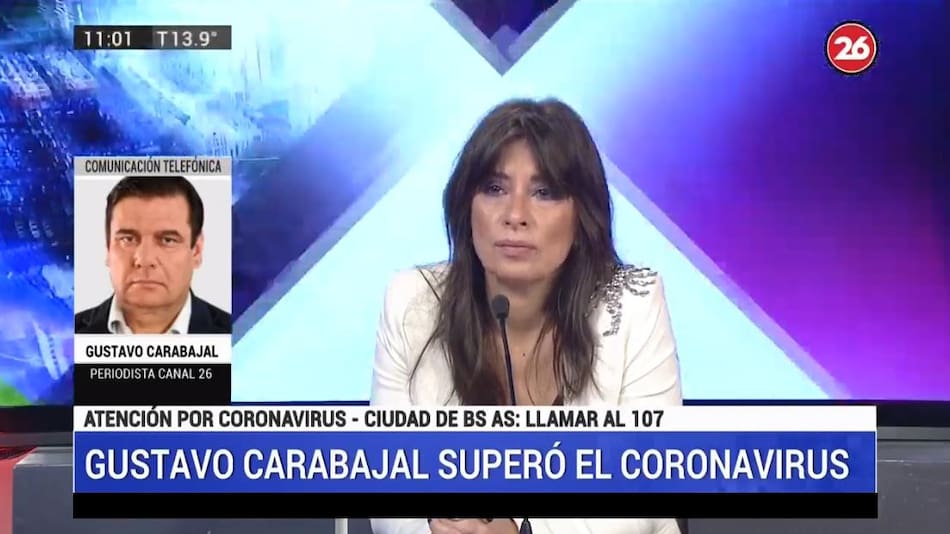 Gustavo Carabajal, diálogo con Canal 26 tras superar el coronavirus