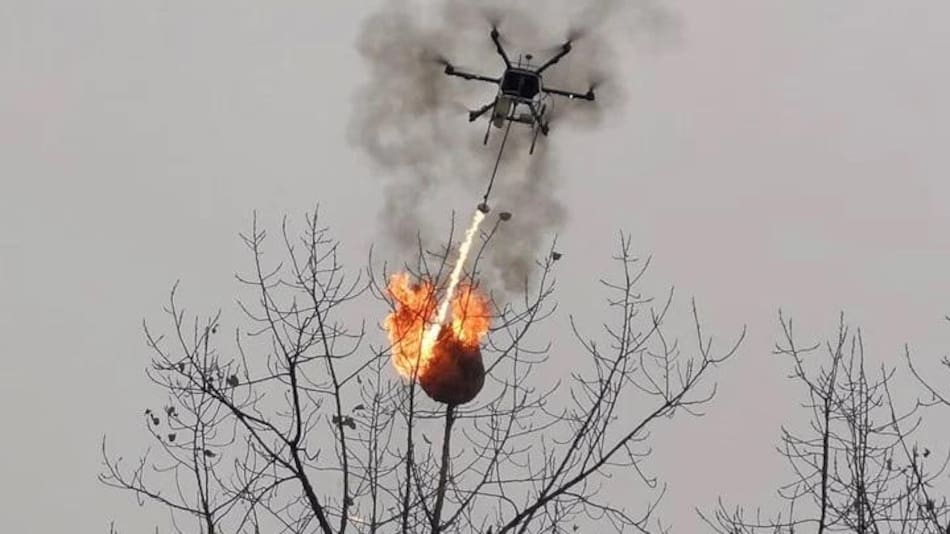 Drones de fuego en China