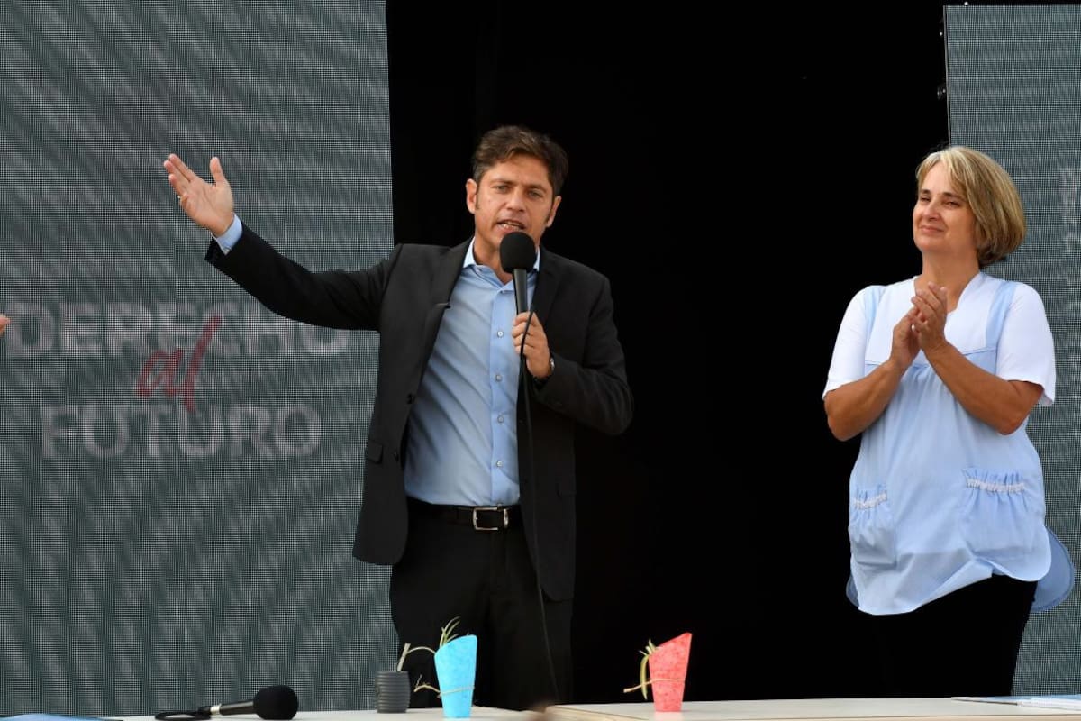 Axel Kicillof en el acto. Foto: Télam.