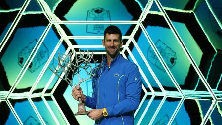 Novak Djokovic campeón del Masters 1000 de París. Foto: Reuters.