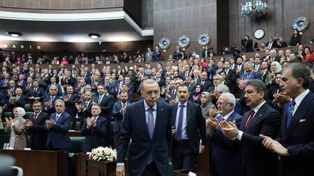 Recep Tayyip Erdogan en el Parlamento turco. Foto: Reuters
