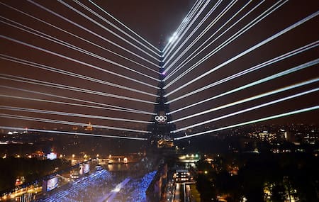 Ceremonia de apertura de los Juegos Olímpicos; Torre Eiffel. Foto: Reuters