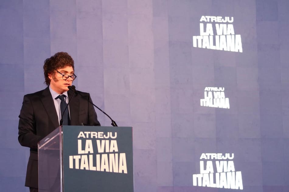 Javier Milei en Roma. Foto: Presidencia
