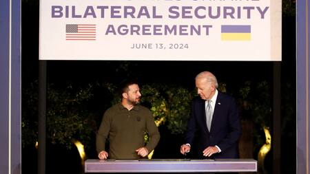Joe Biden y Volodimir Zelenski. Foto: Reuters