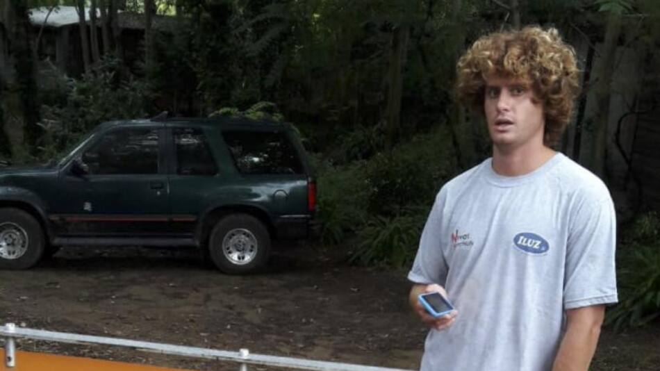 Federico Llamas, el surfer que violó la cuarentena en marzo de 2020, foto NA