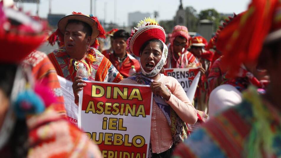 Protestas en Perú. Foto: EFE
