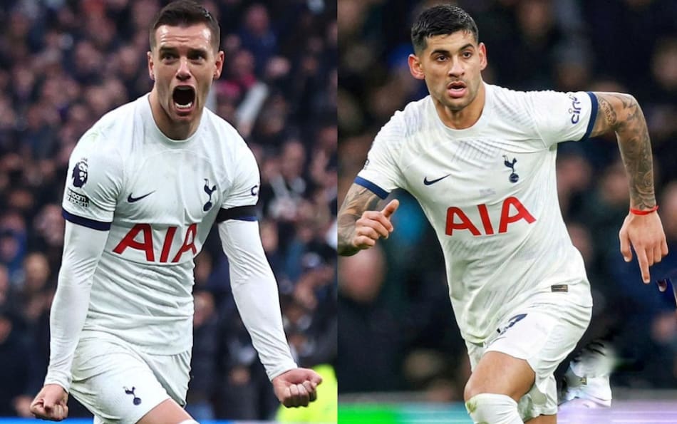 Giovani Lo Celso y Cristian Cuti Romero; Tottenham.