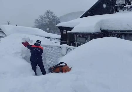 Temporal de nieve en Kamchatka