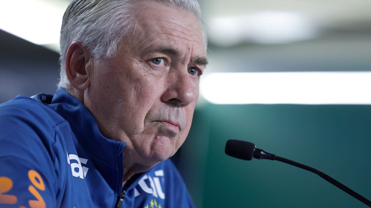 Conferencia de prensa de Carlo Ancelotti en Brasil.