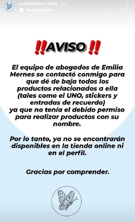 El comunicado del emprendimiento que desató la furia de algunos usuarios.