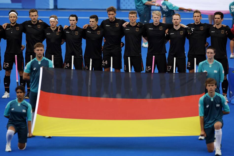 La selección alemana de hockey en París 2024. Foto: Reuters.