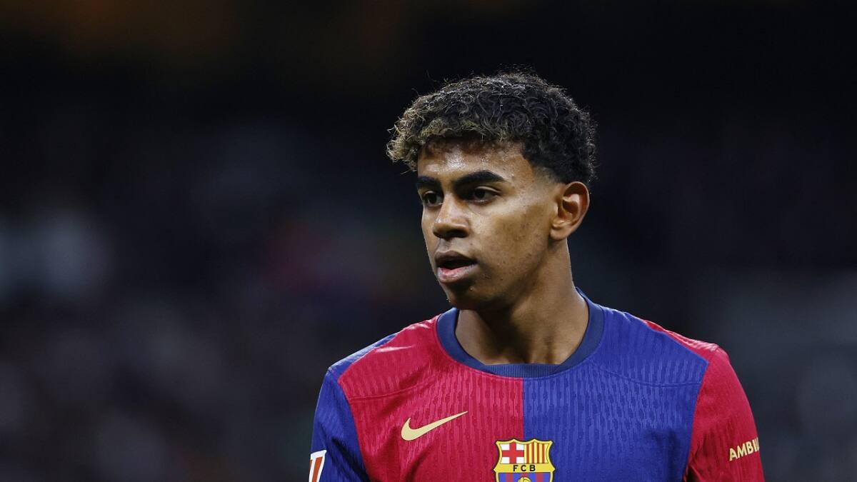 Lamine Yamal; Barcelona. Foto: Reuters.