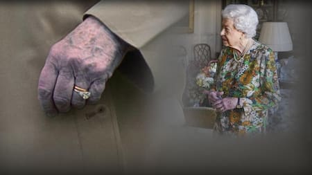 El misterio de las manos moradas de la reina Isabel II de Inglaterra