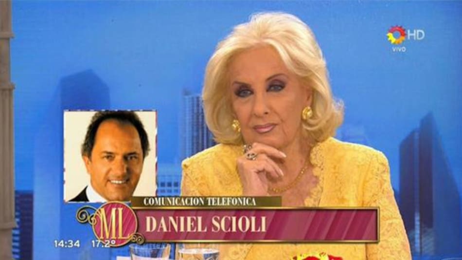 Scioli llamó a Mirtha Legrand
