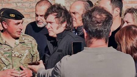 Javier Milei en Bahía Blanca. Foto: NA.