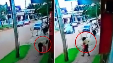 Imágenes de la golpiza de una madre a su hija. Foto: captura video.