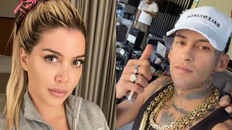 Wanda Nara y L-Gante. Foto: NA