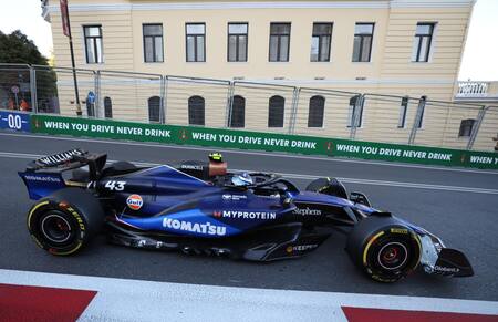 Franco Colapinto en el Gran Premio de Bakú. Foto: EFE.