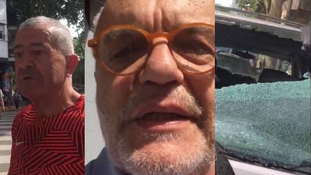 Juan Leyrado, en medio de violento incidente: motociclista le rompió la luneta de su camioneta