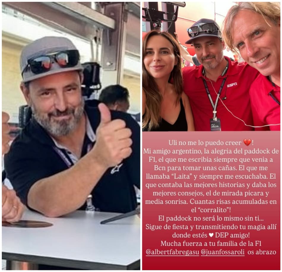 La despedidas de Fernando Tornello y Juan Fossaroli a Ulises Panizza. Foto: Instagrams.