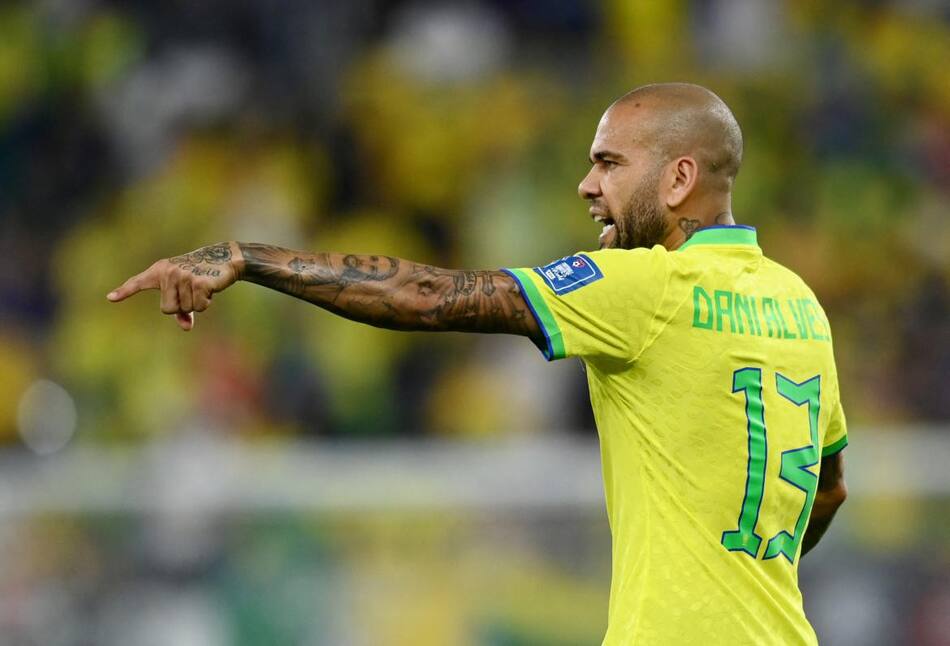 Dani Alves; encarcelado por presunta violación. Foto: Reuters.