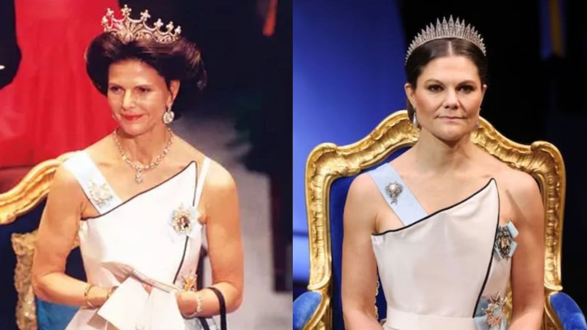 La princesa Victoria de Suecia recuperó un vestido histórico para la gala de los Premios Nobel.