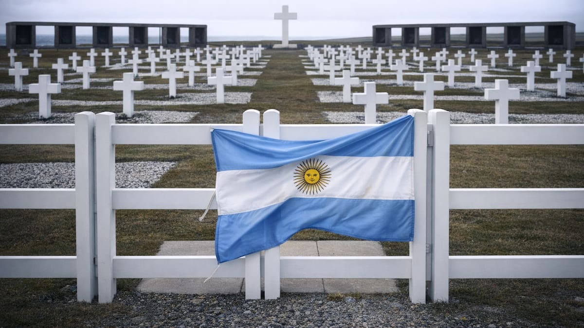 Cementerio Darwin en Malvinas