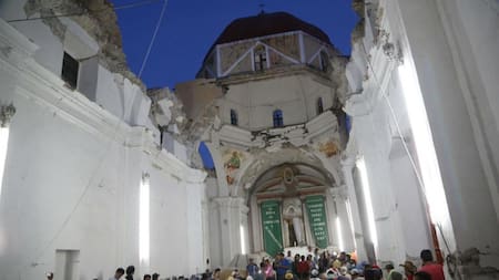 Iglesia - terremoto en México