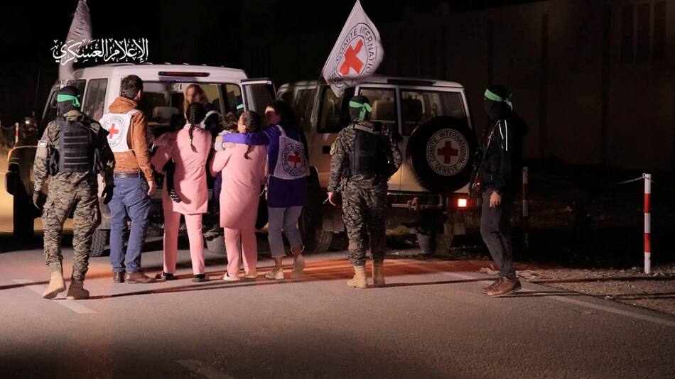 Intercambio de rehenes entre Hamás e Israel. Foto: Reuters.
