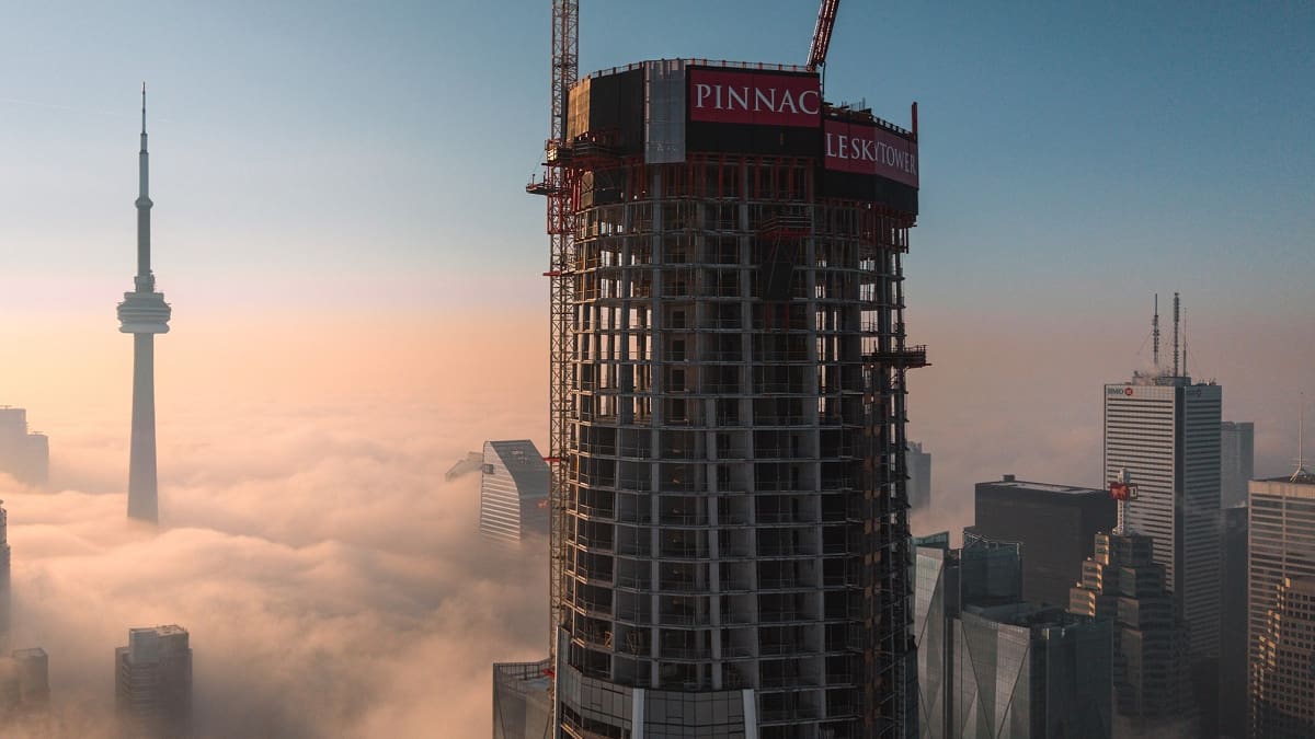 El Pinnacle SkyTower alcanzará los 351,85 metros de altura y se convertirá en el rascacielos más alto de Canadá.
