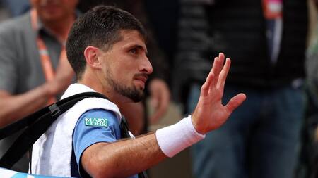 Pedro Cachin en Roland Garros. Foto: EFE.