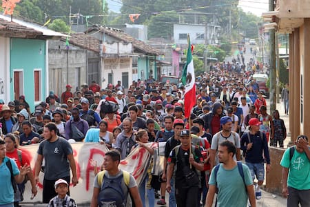Caravana de migrantes. Foto: Reuters